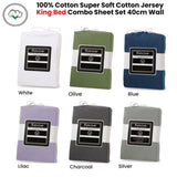 Revive 100% Cotton Jersey Combo Set Olive King V442-ATX-FITTEDSS-COTTONJERSEY-OLIVE-KI