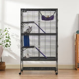 VEVOR 64.6" Metal Small Animal Cage 4-Tier Rolling Ferret Cage with Tray 3 Ramps V952-JSXDL362463IRPIZQV0