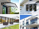 Instahut Window Door Awning 0.8mx1m Transparent AWN-08X1-CLR