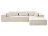 Artiss Modular Sectional Sofa 4-Seater L-Shaped Boneless Sofa Bed Chaise Lounge SB-C-CHEN-L-WH-AB