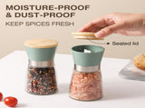 Grinder - Salt pepper mill - Adjustable grind size - Wooden lid - Stainless steel - Coarse salt V1259-DP01-BO-134