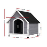 i.Pet Dog Kennel Wooden Large Outdoor House Indoor Puppy Pet Cabin Weatherproof PET-GT-DH3M-GW