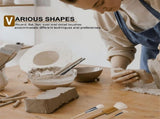 Pottery Brushes for Glazing,15 Pcs Ceramic Brushes Set Wool Bamboon Brushes for Pottery Acrylic V1369-AZ3-W-11830