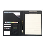 Conference Folder Leather Clipboard Folder Business Document Organizers with Clipboard Multi Pocket V1370-AZ4-12923