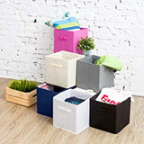 Pack of 6 Foldable Fabric Basket Bin Storage Cube for Nursery, Office and Home Decor V178-14469