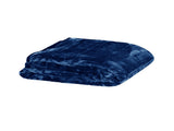 375gsm 1 Ply Solid Faux Mink Blanket Queen 200x240 cm Navy V442-BZO-BLANKET-375SOLID-NAVY-QS