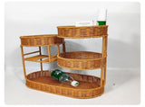 Imitation Rattan Fruit Basket Multi-Layer Fruit Basket Snack Storage Candy - Light Brown - Size L V1347-122-30192-LIG-L
