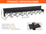 8 Seat Portable Folding Sport Bench Outdoor Camping Chair with Carry Bag V952-BKZDYDZYDKB84K243V0