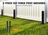 Fence Post Anchor Repair Kit, 2 Pack Inner Diameter 5 x5 cm Heavy Duty Steel Fence Post Support V952-WGFBGXDD2YC35JCA8V0