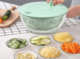Pump Salad Spinner and Dehydrator, Multi-Use Vegetable Dryer V1263-JX-5383