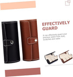 2 Pack Watch Travel Case PU Leather Watch Roll With Velvet Lining For Men And Women Travel And Home V1237-ZY-807-329