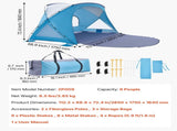 Beach Tent Sun Shelter for 6 Person, UPF 50 Protection, Portable Sun Shade Canopy with Carrying Bag V952-LCJCHTZPLCJCLXOXD001V0