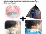 PinkHairWashingBasinWaterproofRingDrainBasket V1221-PINK-WATERPROOFRING-DRAINAGEBAG