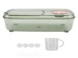 Transparent Rice Grain Storage Container Insect Proof Food Bucket Container with Flip Lid Measuring V1294-YM0717-3118220216614