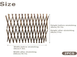 2PCS Wood Lattice Fence Panels for Outside, 11' x 78.8' Expandable Garden Trellis Fence Trellis V1366-AZ2-W-11223