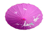6x PARASOL UMBRELLA Chinese Japanese Bamboo Flower Pattern 80cm Large BULK - Purple V563-6XBR-PARUMB-PRPLE