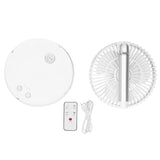 Mini Shake Head Fan Portable Folding Telescopic Electric Fan for Home Office OutdoorWhite V1294-YM0901-3113210043811