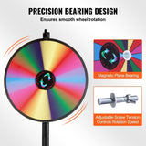 24 inch Spinning Prize Wheel, 14 Slots Spinning Wheel, Roulette Wheel with a Dry Erase and 2 V952-CJZLJP24YCLDOLAIQV0