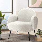 Artiss Armchair Boucle White Hanes UPHO-C-ARM-5101-WH