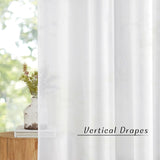 2 Pack White Sheer Curtains, Lightweight Grommet Window Drapes with Light Filtering for Bedroom and V1189-LC-AMZ-00225