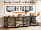 i.Pet Large Dog Crate Furniture 93cm Dog Cage Puppy Pet Wooden Black PET-DOGCAGE-WD-91-BK