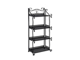 Levede Plant Stand 4 Tiers Outdoor Indoor Black UM1213-4-BK_NZ