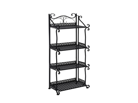 Levede Plant Stand 4 Tiers Outdoor Indoor Black UM1213-4-BK_NZ