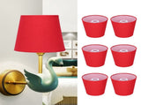 6Pcs Lampshade Modern Simple Cloth Art Inner Film Pendant Wall Light Shade Cover for Lamps E14 V1294-YM0718-3119200178111