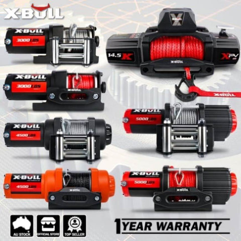 X-BULL Electric Winch 12V 4500LBS Synthetic Rope Wireless remote ATV UTV Boat Trailer V211-AUEB-AXEW019S