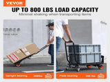 Aluminum Truck, 2 in 1, 136 kg Max Load Capacity, Heavy Duty Industrial Convertible Folding V952-DGNSTHC300BE75URLV0