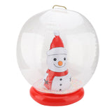 Xmas Inflatable Ornament Ball 23.6 Inch PVC LED Light Up Xmas Snowmen Blow Up Ball Outdoor V1294-YM0901-3111240281611