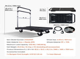 Foldable Push Cart Dolly, 149.69 kg Capacity, Folding Truck with Swivel Wheels, Moving V952-ZDPBC330LBSLTUW2Q001V0