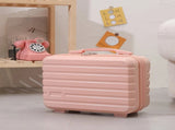 14 Inch Mini Makeup Case, Lightweight Cosmetic Travel Bag with Shoulder Strap & Zipper Closure V1232-HZXSB001