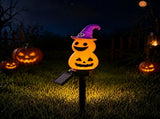 Halloween Solar Pathway Lights Set, 3 Spooky Designs Including Pumpkin with Witch Hat, Cute Ghost, V1341-ZY-NXU5E5RY-GHOST-2PCS