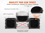 Camping Kitchen Table, Folding Outdoor Cooking Table with Storage Carrying Bag, Aluminum Cook V952-DFBKYDCFHSHSBD243V0