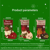 3 pack Snowman-shaped Christmas stocking45cm high fabric gift bags, suitable for decorating V888-ELOSUNG56335-3