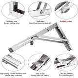 250Mm Folding Wall Shelf, 2 pcs Stainless Steel Folding Bracket, Garage Shelf Support Frame, Heavy V1188-MS-227-2783
