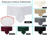 Polyester Cotton Tablecloth White 150 x 220 cm V442-GNA-TABLEC-POLYCOTTON220-WHITE-RE