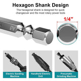 10Pc Titanium Gold Carbide Burr Set 1/4" Hex Quick Change Shank Die Grinding Bit V465-86624