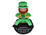 Luminous Gas Model St Patrick Day Inflatable Decoration Sitting Leprechaun for Indoor Outdoor V1294-YM0901-3115230150611