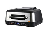 Devanti 5-in-1 Electric BBQ Grill Air Fryer, 2200W 8L Smart Thermometer BBQ-AF-8L-4IN1-BK