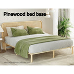 Artiss Bed Frame King Size Wooden Base Mattress Platform Timber Pine AMBA WBED-AMBA-K-WD-AB