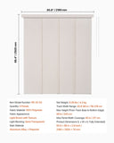 VEVOR Panel Track Blinds Extendable Track 116 to 218 cm W Trimmable Light Brown V952-MBGDBYCW4588MEN8PV0