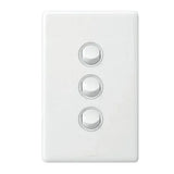 Legrand Switch Flush Mount Rocker Standard 3 Gang 16AX 230/240V 1 Pole 2 Way Vertical White V1202-V1-LEGED770-3WE