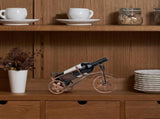 Desk wine rack - Bicycle-shaped wine rack for one bottle - Freestanding table wine rack and bottle V1259-DP01-BO-589