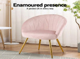 Artiss Armchair Velvet Pink Eloise UPHO-C-ARM-5107-PK