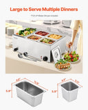 VEVOR Commercial Electric Food Warmer 5-Pan Countertop Buffet 14.5L Bain Marie V952-SYSPBWQPTK11HFYAQV3