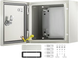 NEMA Steel Enclosure, 25 x 20 x 15 cm NEMA 4X Steel Electrical Box, IP66 Waterproof & Dustproof, V952-DQXJSTCFS25X20X15V0