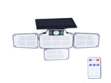 LED Solar Lights Outdoor 4 Adjustable Heads Motion Sensor Light 450LM 3 Modes Wide Angle Wall Light V1294-YM0523-3119210270711