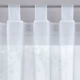 2 pcs Set Sheer Curtains With Tab Top - Floral Printed Voile Curtain - Window Treatment For Bedroom, V1188-MS-227-2023